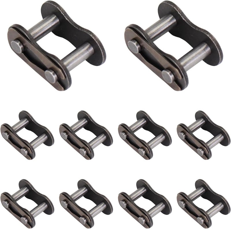 Flygun Pack-8 Chain Master Link Roller, Steel Alloy Heavy Duty Roller Chain Connector Links, Universal Automobile Replacement Accessories, for Most Motorcycles and Bikes (Black #415) - Image 1